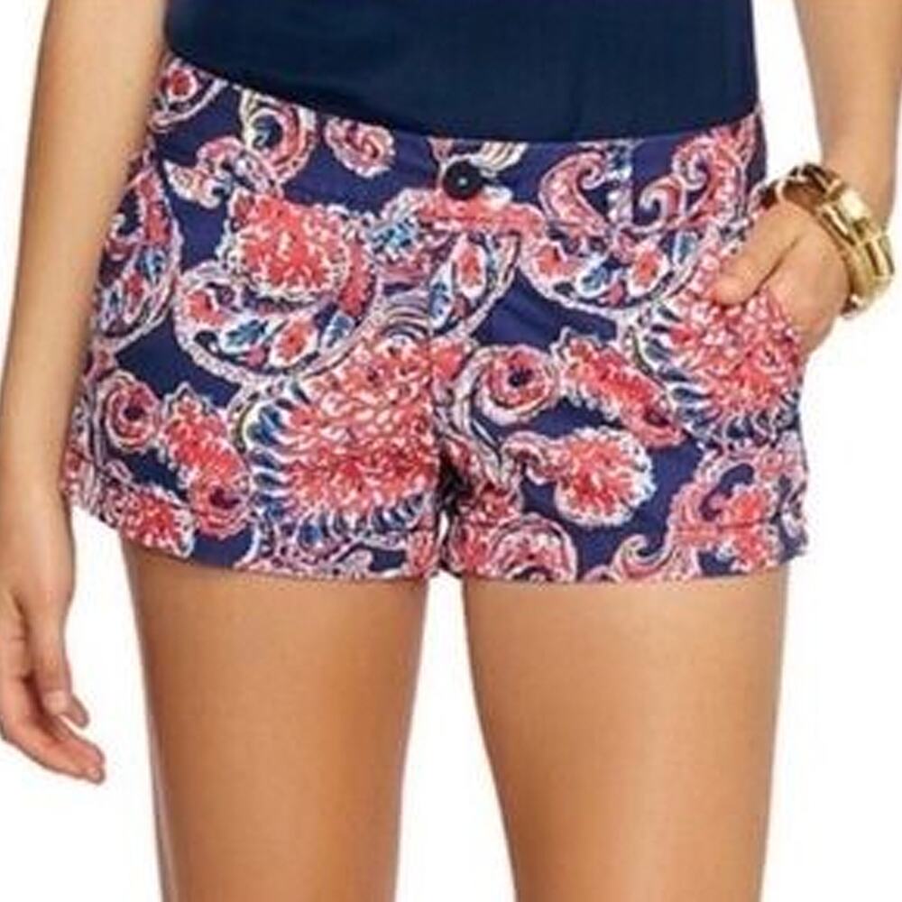 Lilly Pulitzer Walsh Shorts For the Halibut Paisley Print Size 00